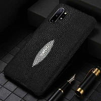 genuine stingray leather phone case for samsung galaxy s20 ultra note 10 9 a50 a51 a70 a41 a71 s8 s9 s10 s20 plus s7 edge cover