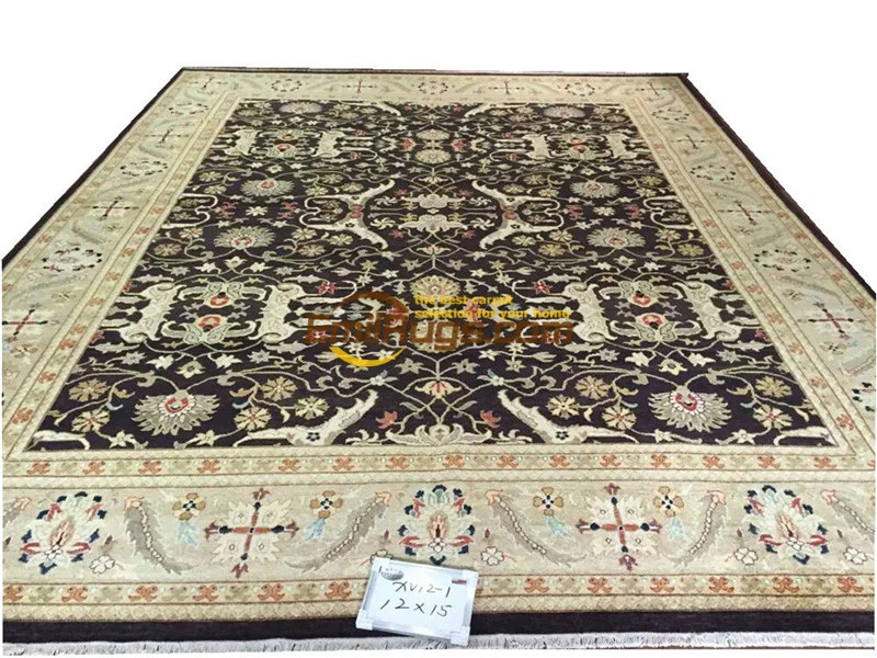 Goede Originele Single Export Turkse Handgemaakte Tapijten Oushak Ozarks Zuivere Wol Tapijt XA1-1