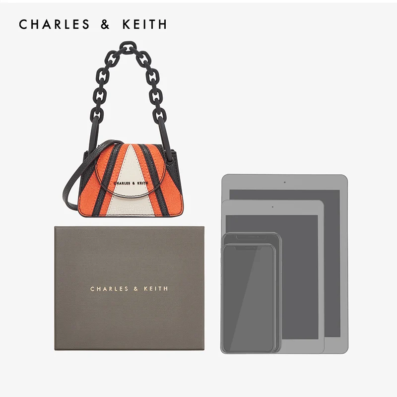 CHARLES＆KEITH Новинка на Весну 2020г. CK6-40781119 Женская Мини-сумка с цепочкой для монет и