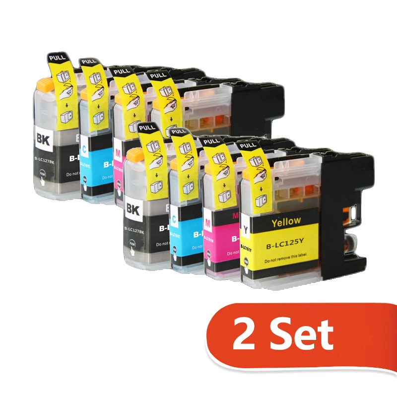 Compatible Ink cartridge for brother LC125 LC127 MFC-J4410DW J4510DW J4610DW J4710DW DCP-J4110DW printer lc 125 127 | Компьютеры и