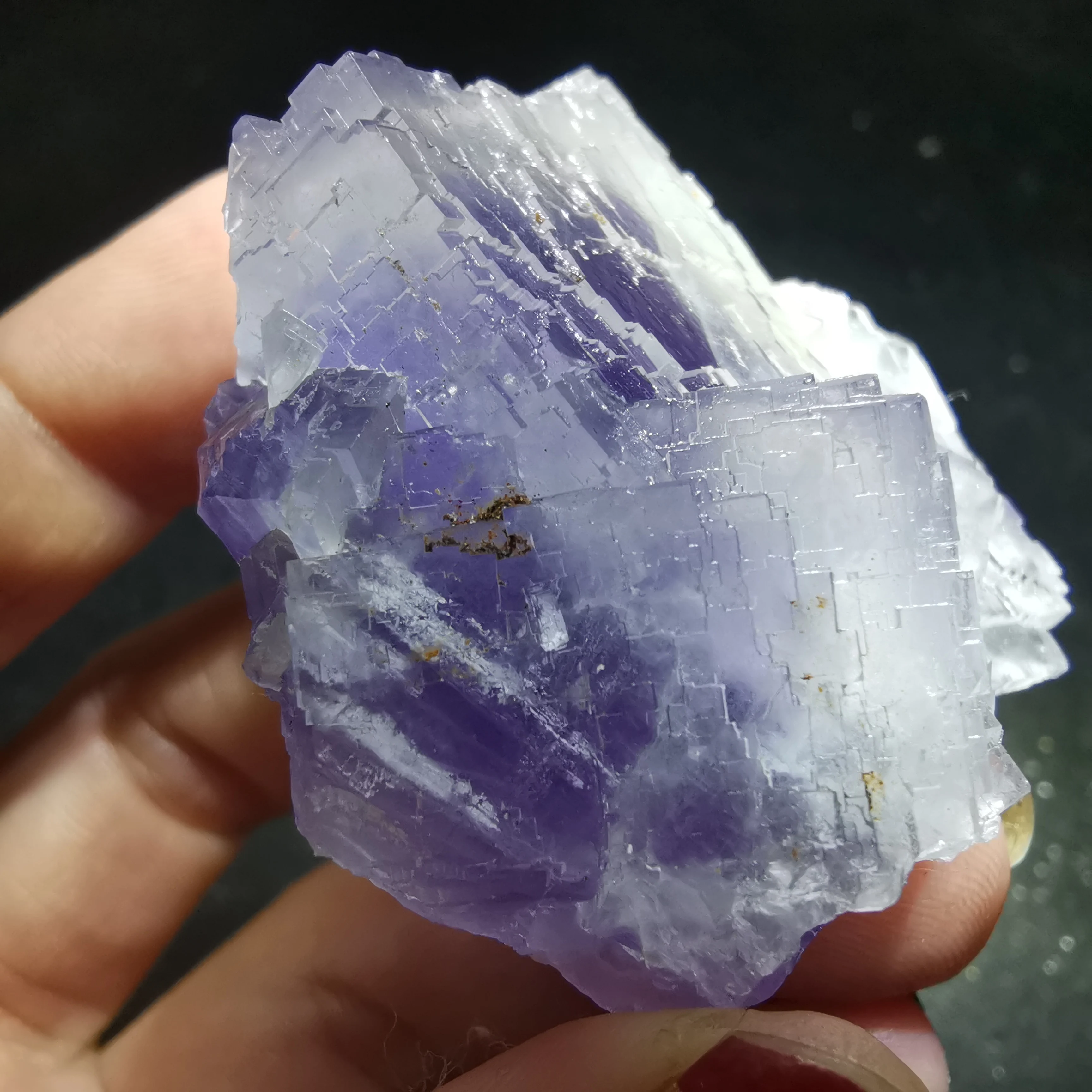 

61.3gNatural rare purple fluorite cluster mineral specimen HEALING CRYSTAL QUARTZ GEM home decoration collection ornaments