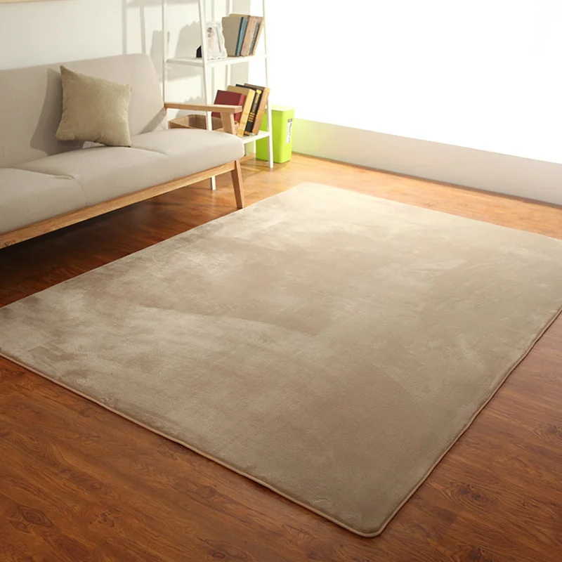 Solid Carpet Rugs Thick Coral Velvet Modern Living Room Area Bedroom Bedside Rug Tatami Crawling Mat | Дом и сад