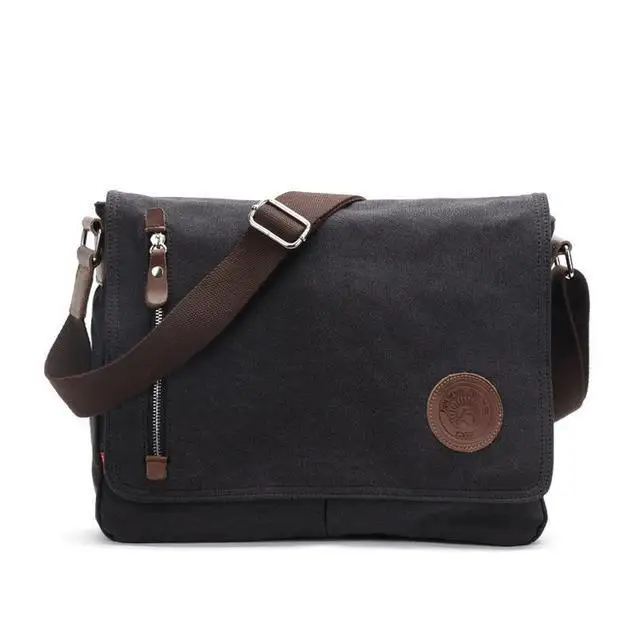 

Korean Style Large Capacity Vintage Men Messenger Bag 2021 New Leisure Canvas Shoulder&crossbody Bags Student Bag