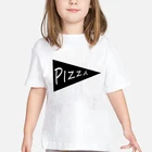 Новые модные детские футболки, летняя одежда с принтом пиццы, удобная хлопковая одежда с коротким рукавом, Детская футболка для мальчиков и девочек