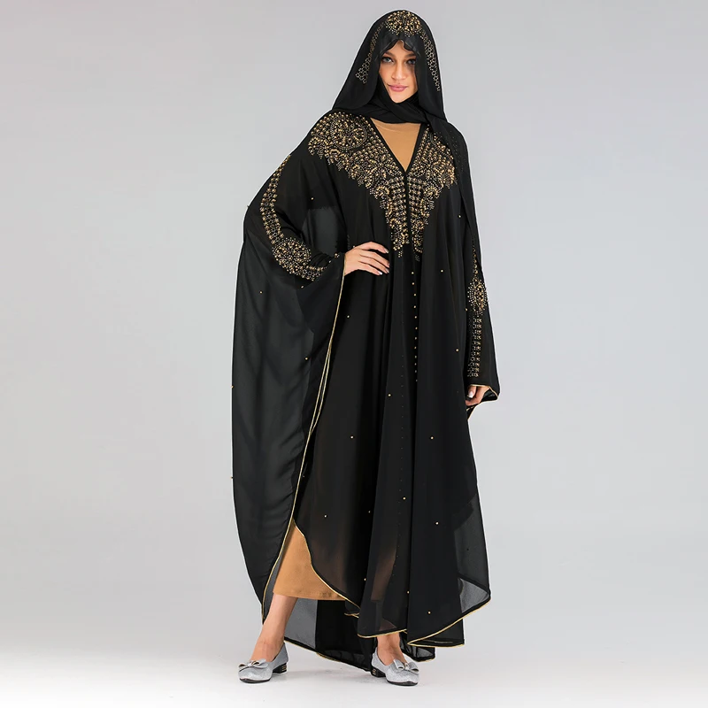 Открытый Дубай abaya кимоно кардиган турецкий хиджаб мусульманское платье исламское одежда для Женский Восточный халат Caftan халат Musulman Djelaba Femme