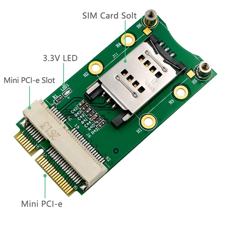 Mini Pci E адаптер со слотом для Sim карты подходит 3G/4G Wwan Lte Gps (флип Тип держатель