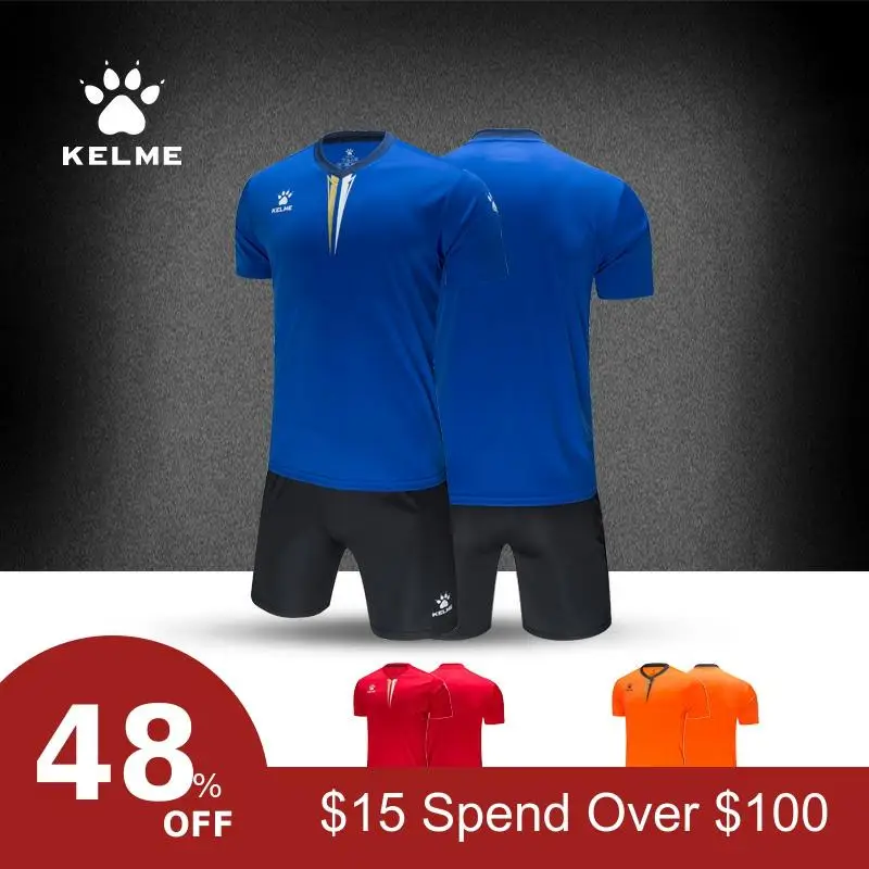 Kelme, новинка, Футбольная Футболка, набор, индивидуальные мужские Детские костюмы в том же стиле, форма, тренировочные костюмы, Джерси, 3891047
