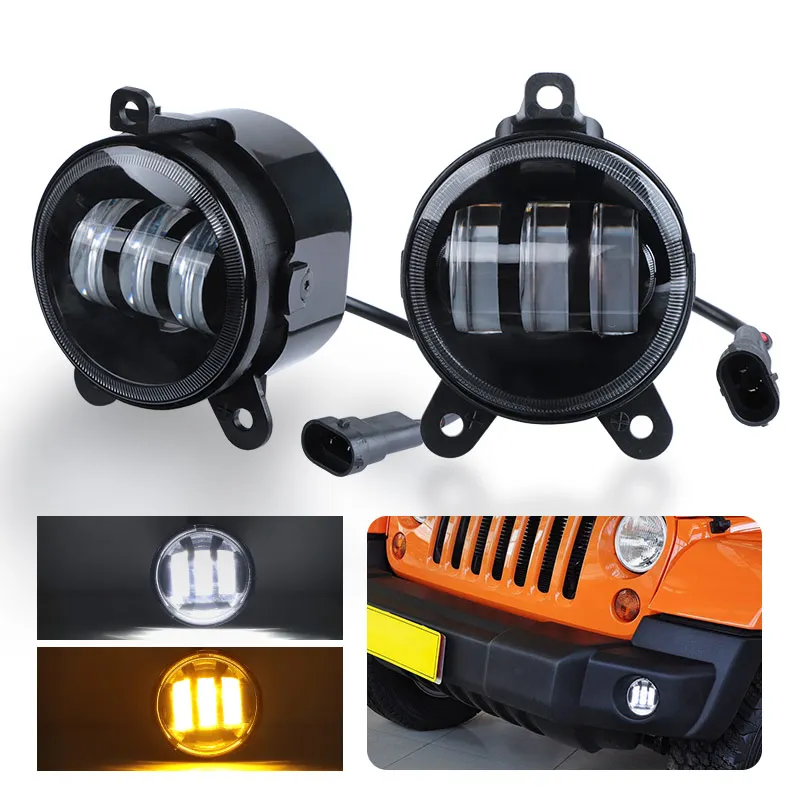 2 шт. 3 5 Inch двойной цвет светодиодные противотуманные фары 30 Вт 6000 К белый 3000