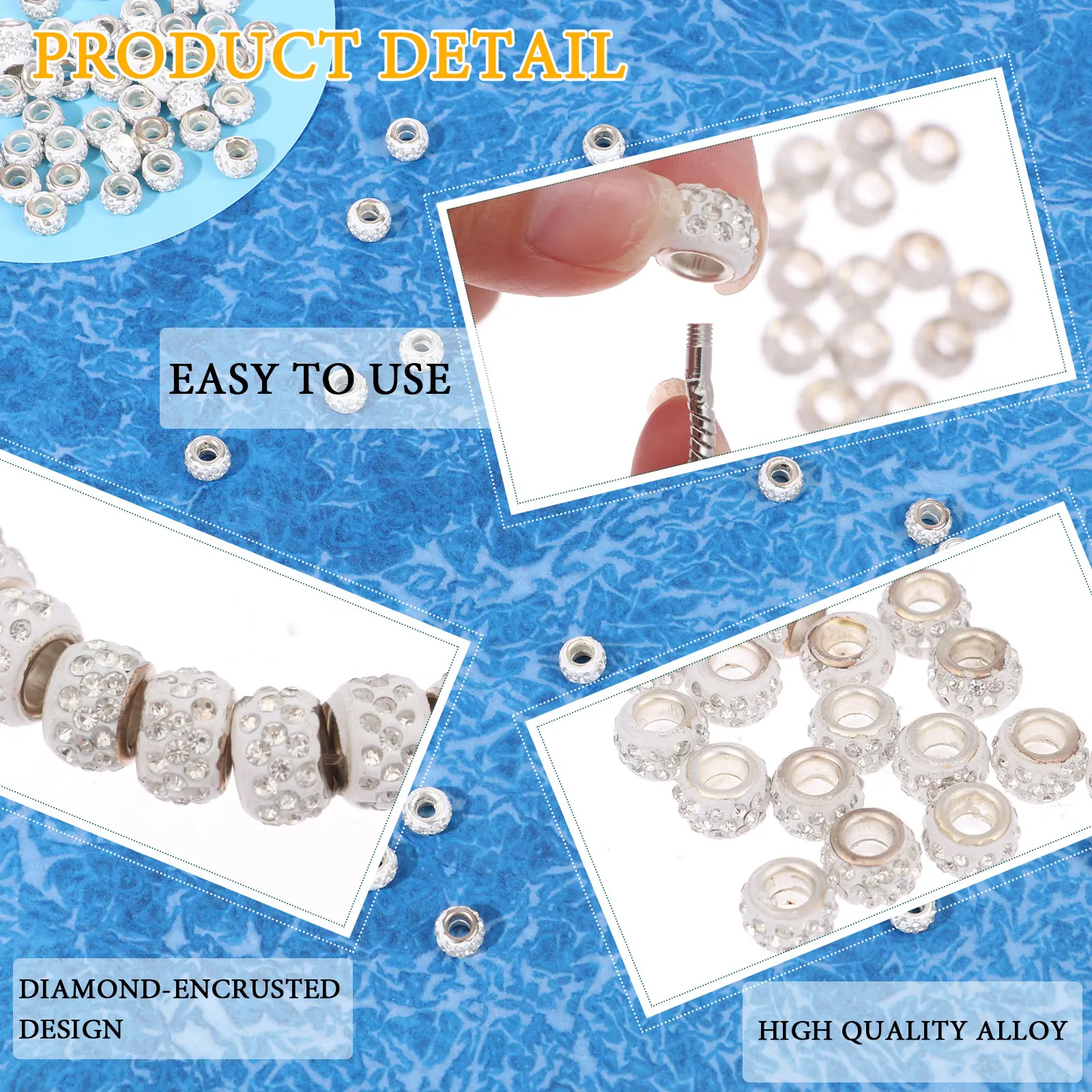 100 шт. женские бусины с большими отверстиями | Украшения и аксессуары