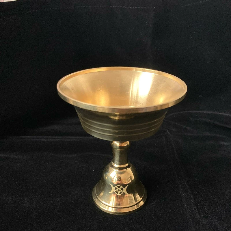 

Pure copper five awn star Candlestick altar ceremony butter lamp holder Candlestick for lamp long light high foot solid liquid