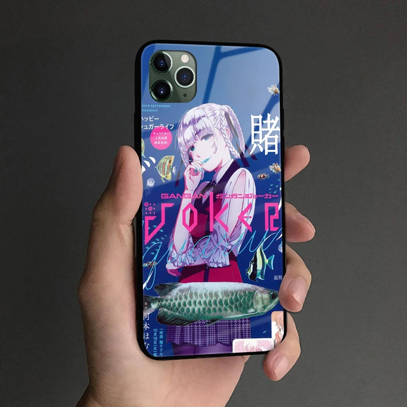 momobami kirari kakegurui anime soft silicone glass phone case cover for iphone se 6 6s 7 8 plus x xr xs 11 12 mini pro max free global shipping