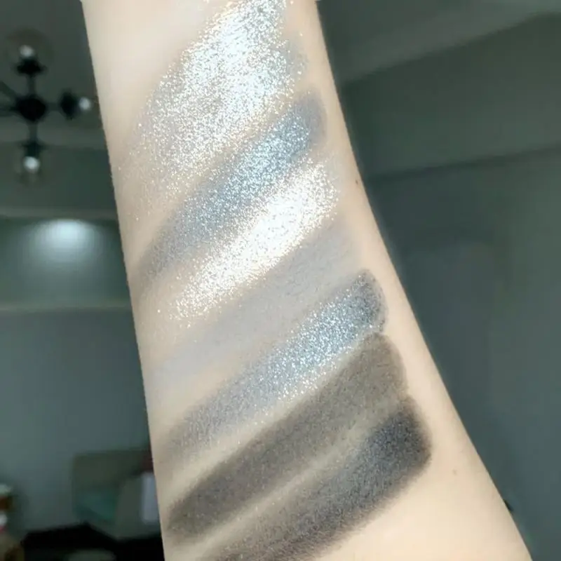 9 цветов черная зеркальная палитра крутая тонированная матовые блестящие тени