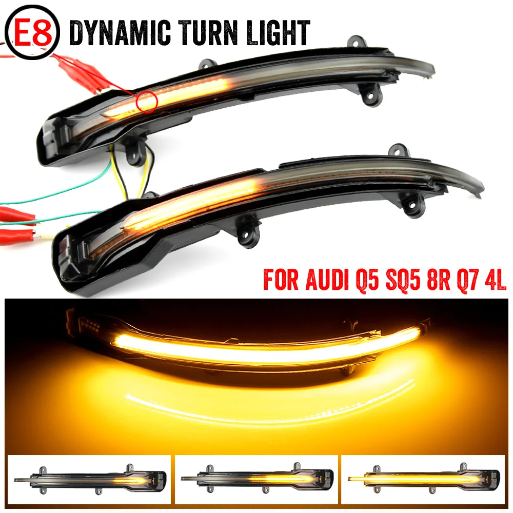 

For Audi Q5 SQ5 8R 2010 2014 2015 2016 2017 Q7 4L SQ7 LED Dynamic Turn Signal Blinker Sequential Side Mirror Indicator Light