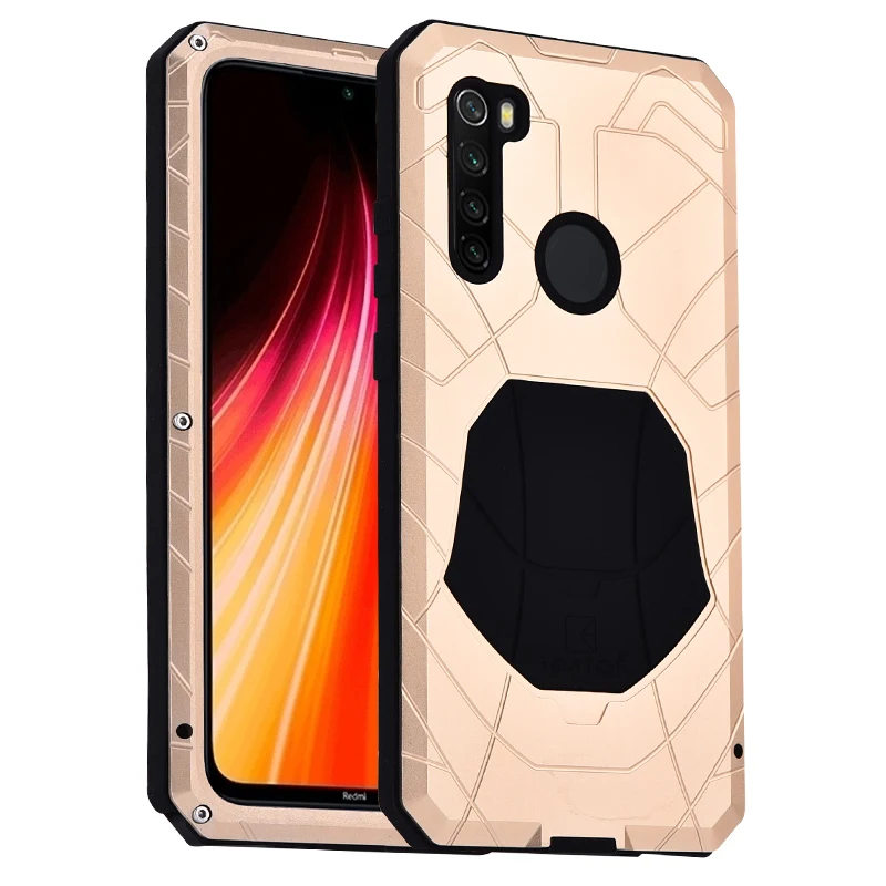 Gold IMATCH для Xiaomi Redmi Note 8 Pro Чехол для Телефона Жесткий Алюминиевый металлический протектор Полный Чехол Броня сверхпрочный противоударный - Color: Gold