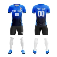 2021 new soccer match training shirt print custom team name number jersey sets football sports clothing for men children