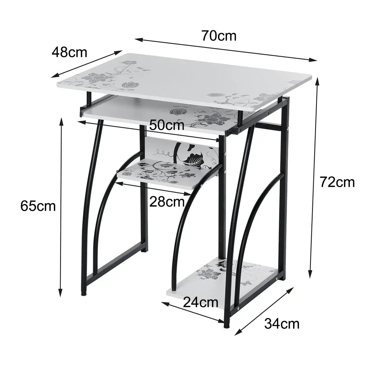 

MDF Computer Desk Office Desk Modern Writing Table Universal Laptop Stand Home Office Furniture PC Workstation Study Table