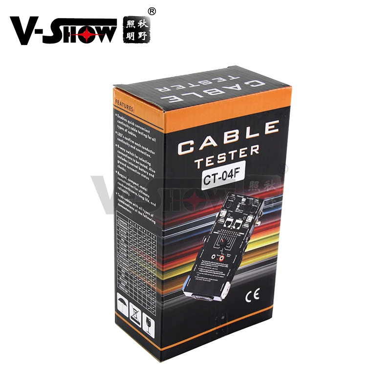 Кабельный тестер Vshow проводной трекер трассировочная Сеть RJ45 3 и 5 контактов XLR 8 Din