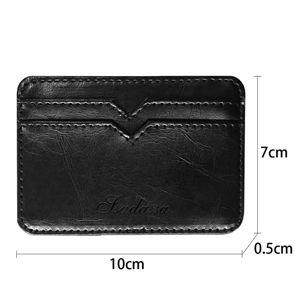 

Business Men Wallet Double-Sided Folding Short Ultra-Thin PU Leather Magic Credit Card Bag Zipper Small Bag Coin Purse Money Bag