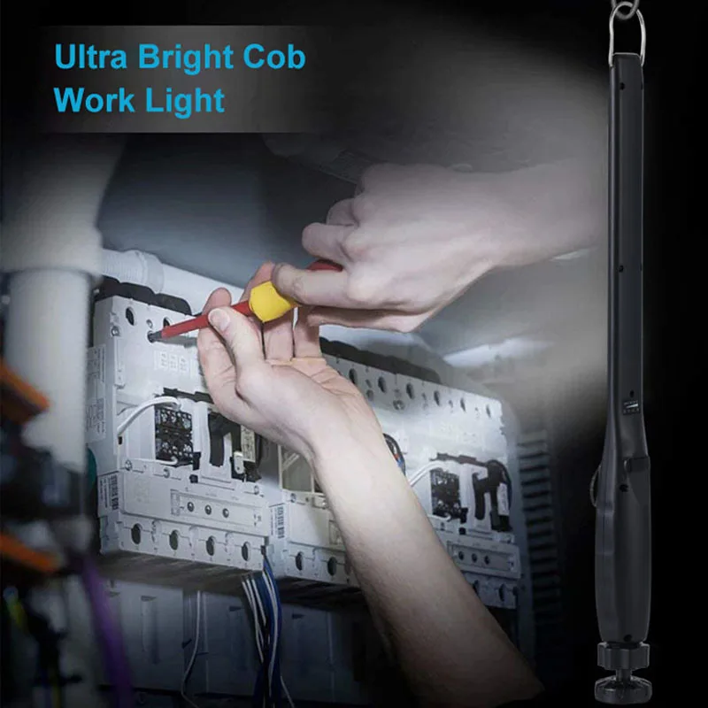 구매 10X COB LED 휴대용 비상 손전등 3000mAh USB 작업 빛 180 ° 검사 램프 1 모드 테이블 책상 빛 캠핑 랜 턴