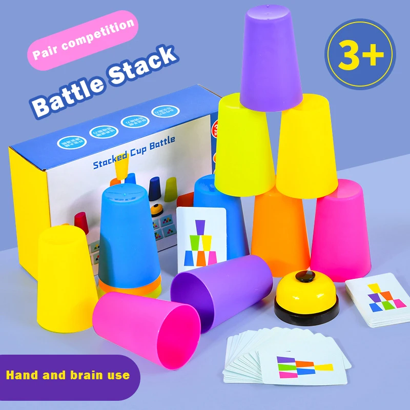 

Children's Stacking Cup Toys Stacking Cups Parent-child Interactive Party Game Adult Children's Brain Battle Board Game Toys