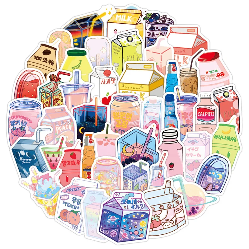 Стикеры со вкусом напитков Мультяшные граффити Детская клавиатура стикер для