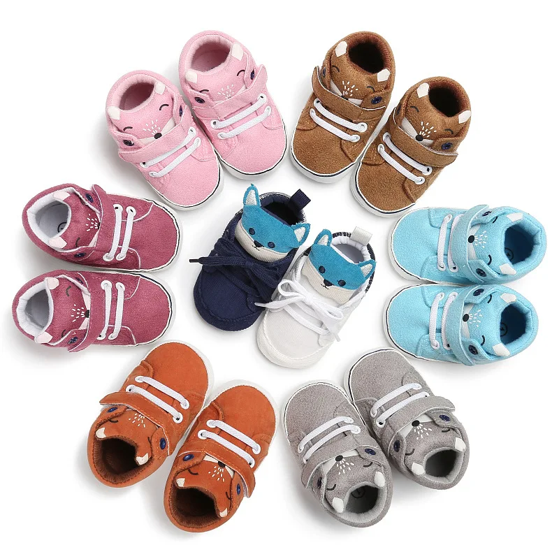 

Baby animal Autumn Shoes Kid Boy Girl Fox Head Cotton Cloth First Walker Anti-slip Soft Sole Toddler Sneaker suit for 0-1 year