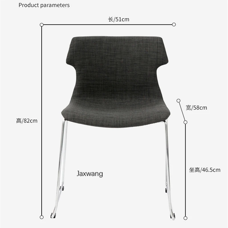 

Creative Dining Chairs Plastic Backrest Dining Chair Modern Minimalist Simple Wrought Iron Leisure Chair Metal Foot Desk Chair