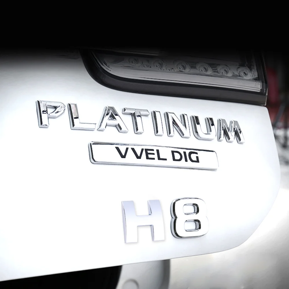 

3D DIY Metallic Alphabet Sticker Car Emblem Letter Silver Badge Decal )