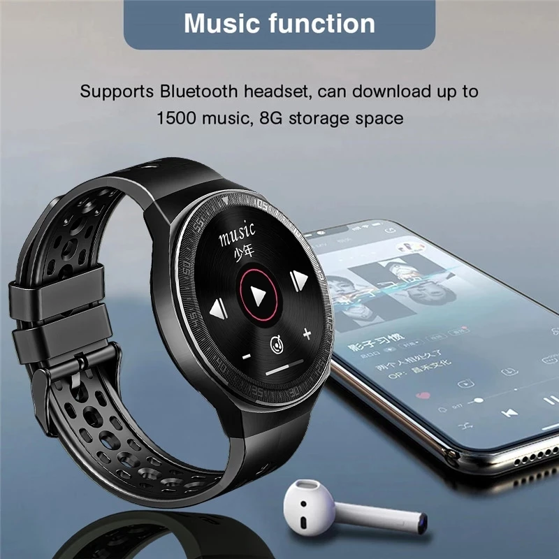 Новинка 2021 мужские Смарт часы с поддержкой Bluetooth 8 Гб памяти музыкальный плеер для