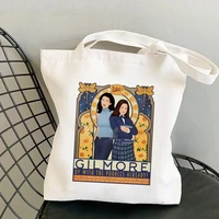 2021 shopper tow women gilmore girls printed tote bag women harajuku shopper handbag shoulder shopping bag lady canvas bag