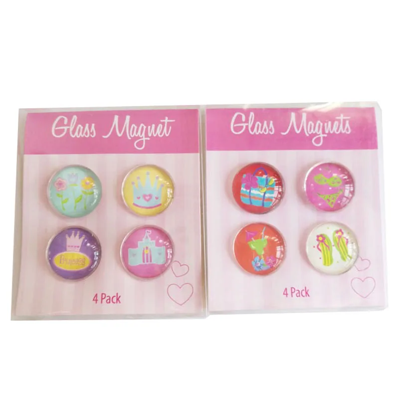 Бесплатная доставка 4 шт./компл. стеклянные магнитики оптовая продажа 16 компл./лот