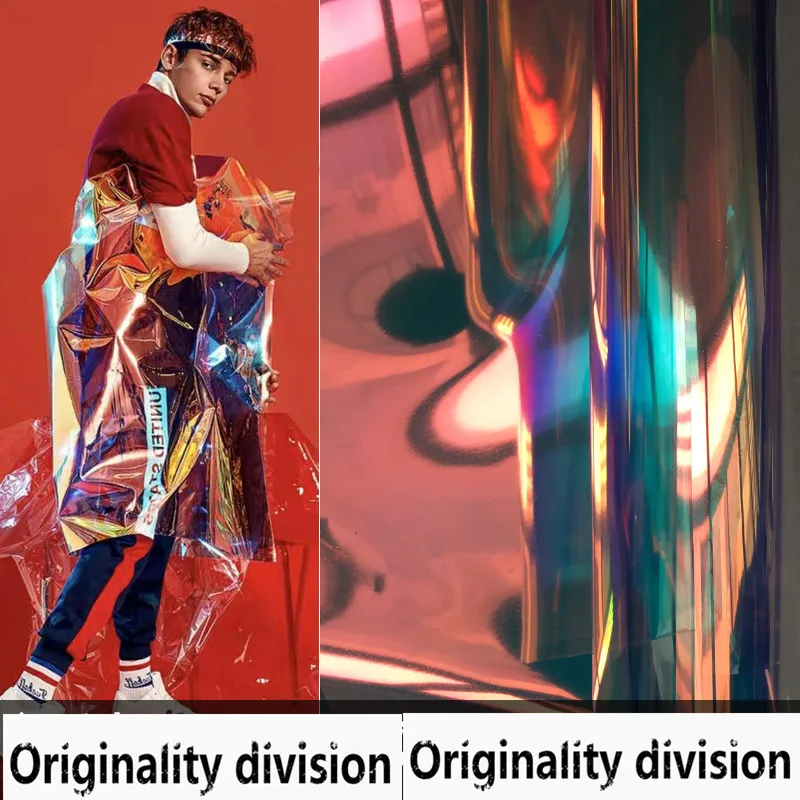 

50*150 см/шт. прозрачный чехол из термополиуретана с magic mirror красочные сумка из водонепроницаемой ткани