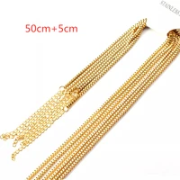 elanuoyy 10pcslots box chain necklace extender jewelry gold silver color adjustable stainless steel wholesale chains