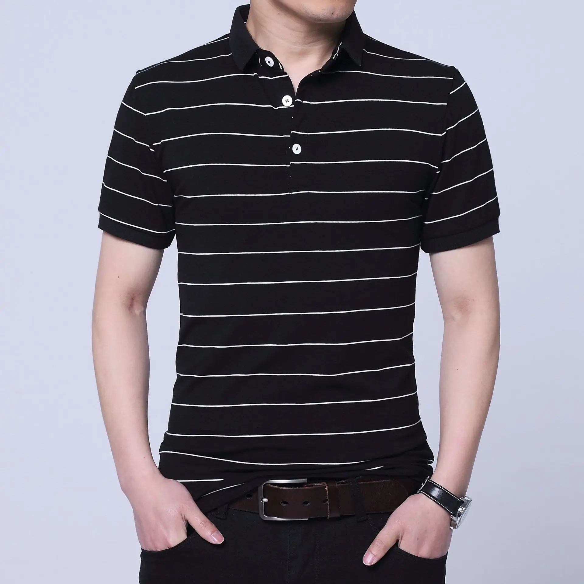 Топы И Футболки рубашки поло для детей хлопковые противоусадочный Мужская