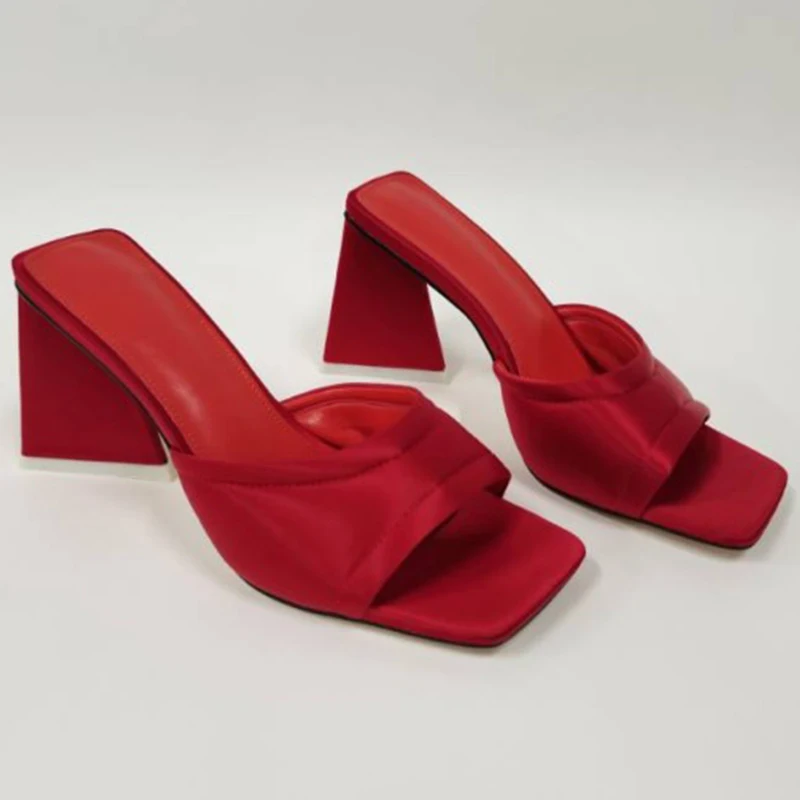 

DORATASIA Big Size 33-43 Brand New women's Solid Summer Mules Fashion Chunky High Heels women's Pumps Party Elegant Shoes Woman
