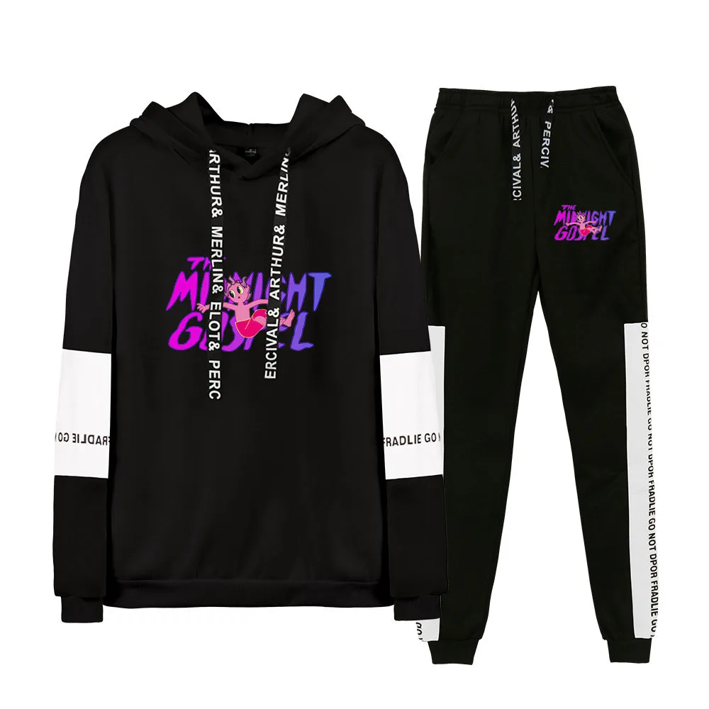 

The Midnight Gospel Harajuku Printed Two-piece Sweatshirt Winter Hoodie Sweatshirt+loose Pant Sets Casual 2021 New Arrival