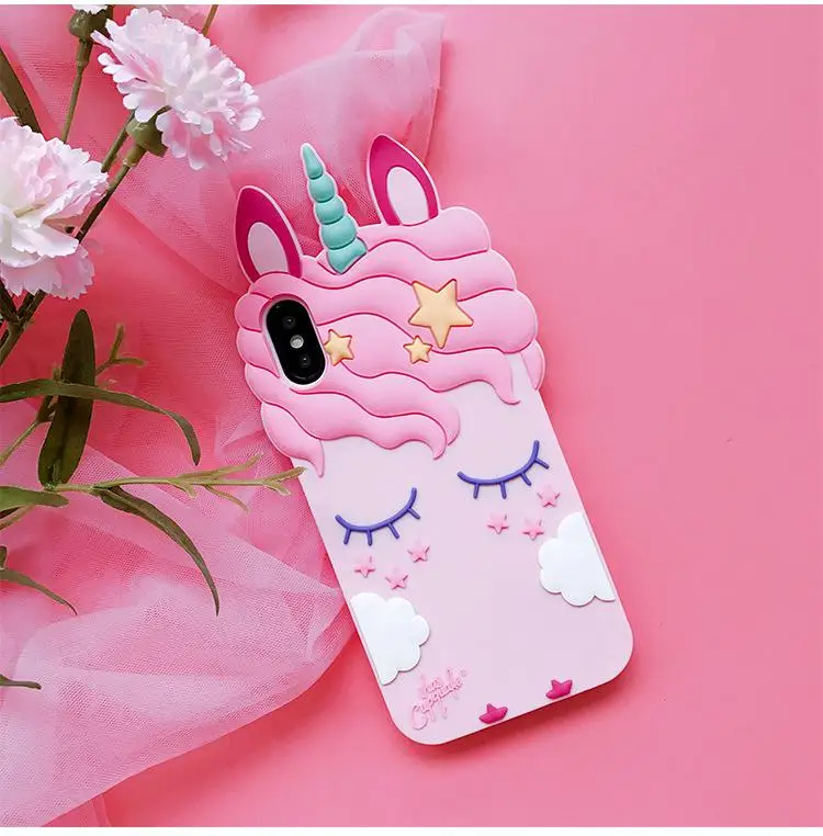 

3D Cartoon Unicorn Case Soft Silicone Cover for Huawei P30 Pro P20 Lite P10 P9 P8 P Smart Plus Mate 10 20 Y3 Y5 Y6 Y7 Y9 Prime