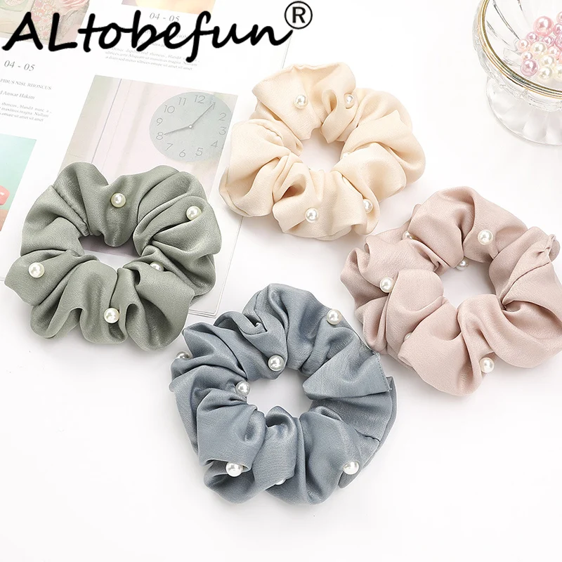 Женские аксессуары для волос ALTOBEFUN Дамская заколка с атласными бусинами женские