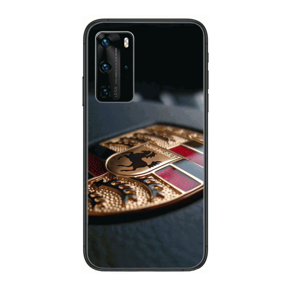 

Stylish Luxury Sports Car P-Porsche Phone Case For Huawei P 40 30 20 10 Lite Smart Z Pro Black Etui Coque Painting Hoesjes comic
