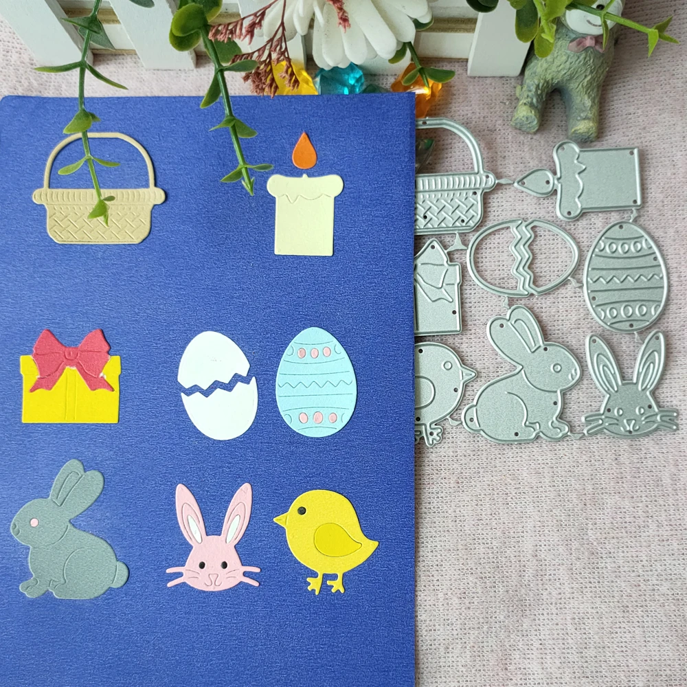 

New Bunny Easter gift box metal cutting die scrapbook for photo album paper diy gift card decoration embossed dice