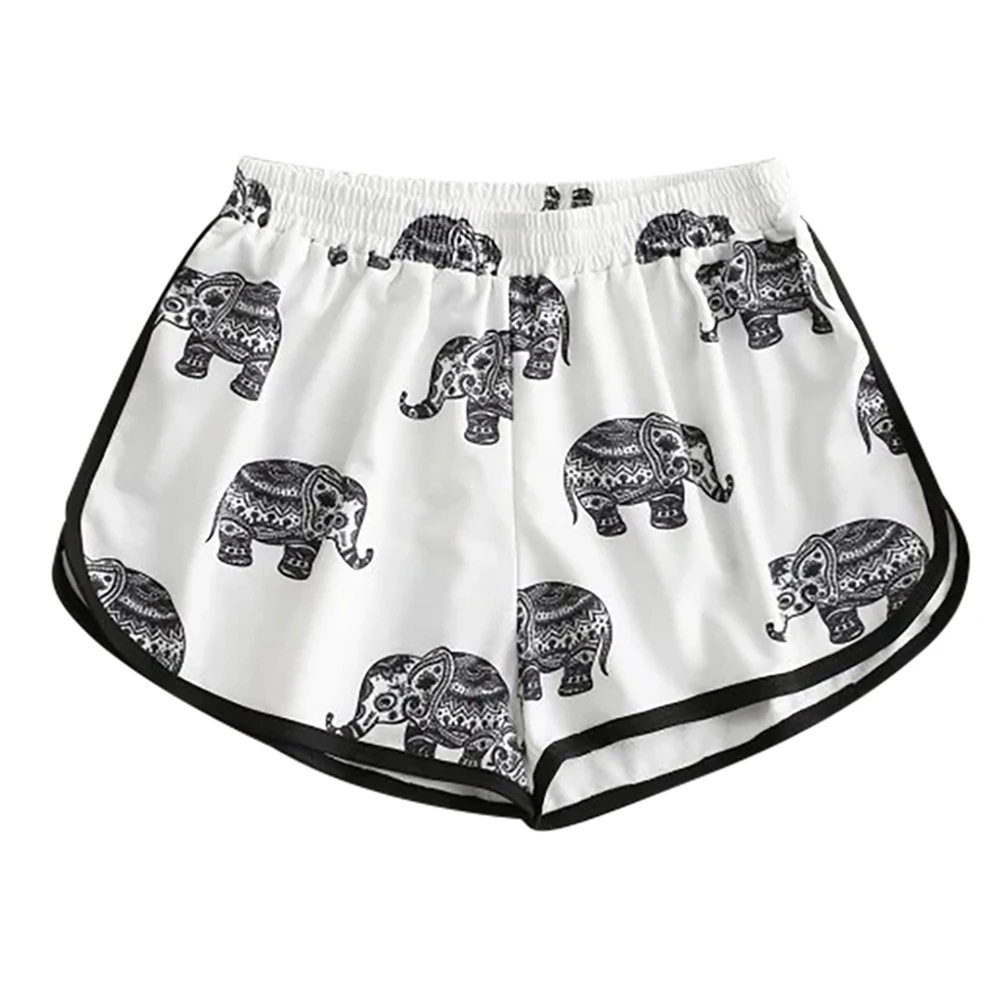 

Шорты женские спортивные с высокой талией, с принтом слона