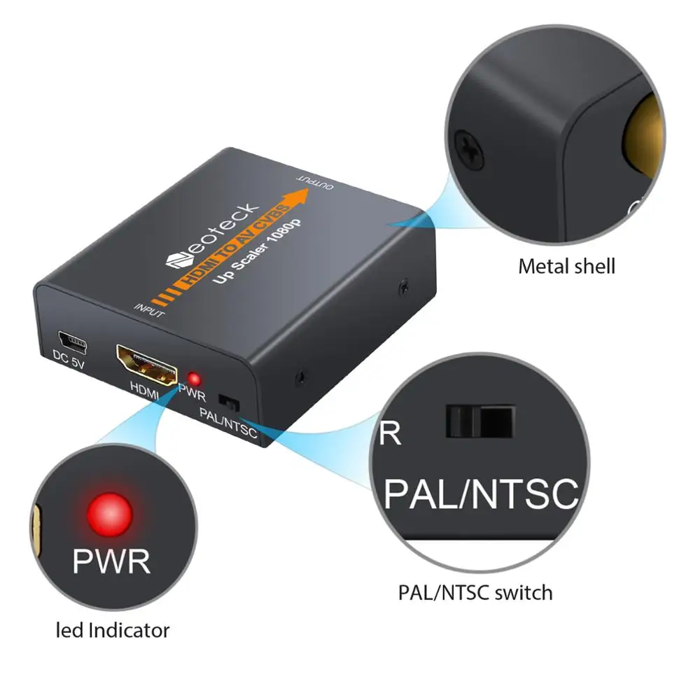 eSYNiC HDMI to 3RCA AV CVBS Video Sound Composite Converter 1080p For TV Blu Ray DVD Xbox PS3 PS4 Stere R/L Audio Adapter | Электроника