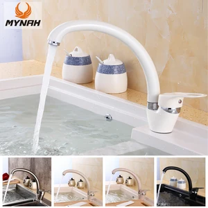mynah 5 color kitchen sink faucet hot and cold water mixer single handle swivel spout kitchen taps torneira cozinha free global shipping