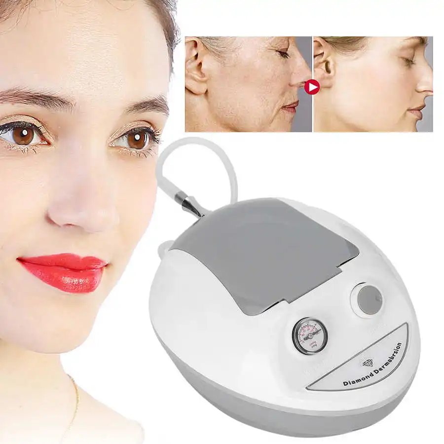 

Jade Roller Microdermabrasion Face Machine Face Exfoliating Skin Rejuvenation Machine WITH 9pcs Head 110-240V Ultrasonic