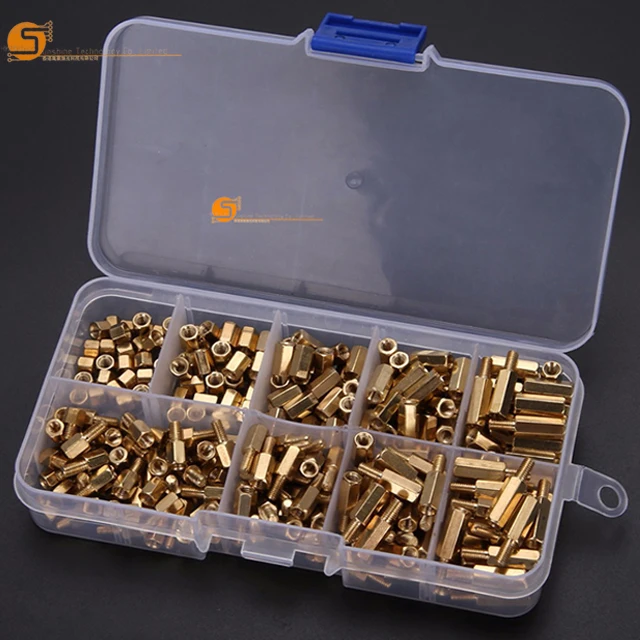 Набор латунных прокладок M3 300 шт набор винтовых гаек с коробкой|set kit|set 3set box |