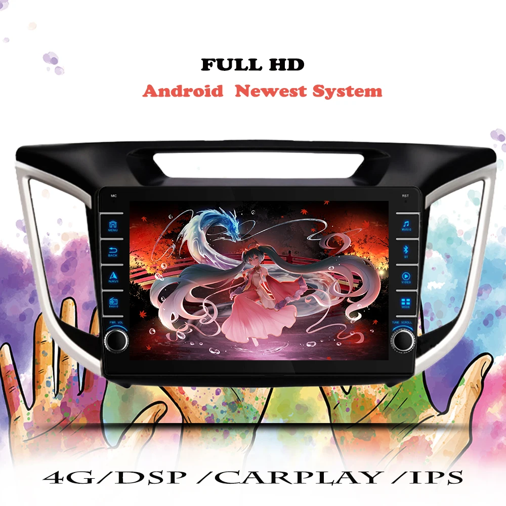 Автомагнитола 2DIN Android 10 0 мультимедийный видеоплеер GPS-навигатор головное