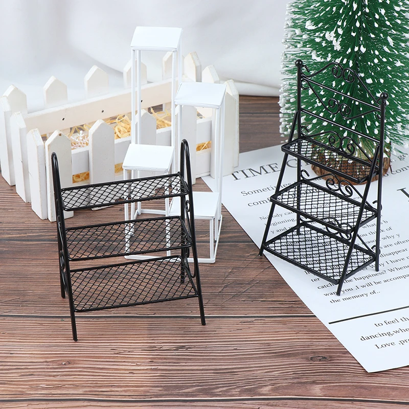 1/12 кукольный домик миниатюрная полка железная Цветочная подставка Украшение