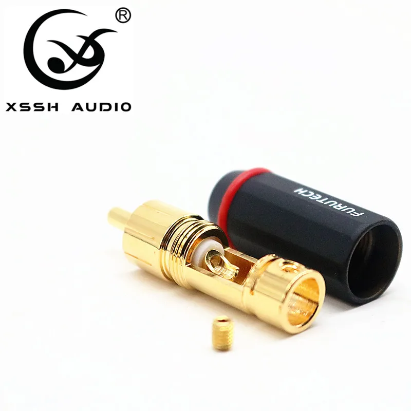 4 шт. FURUTECH XSSH аудио DIY HI-Fi HI-END аудио-видео кабель переменного тока 7 мм позолоченный разъем RCA