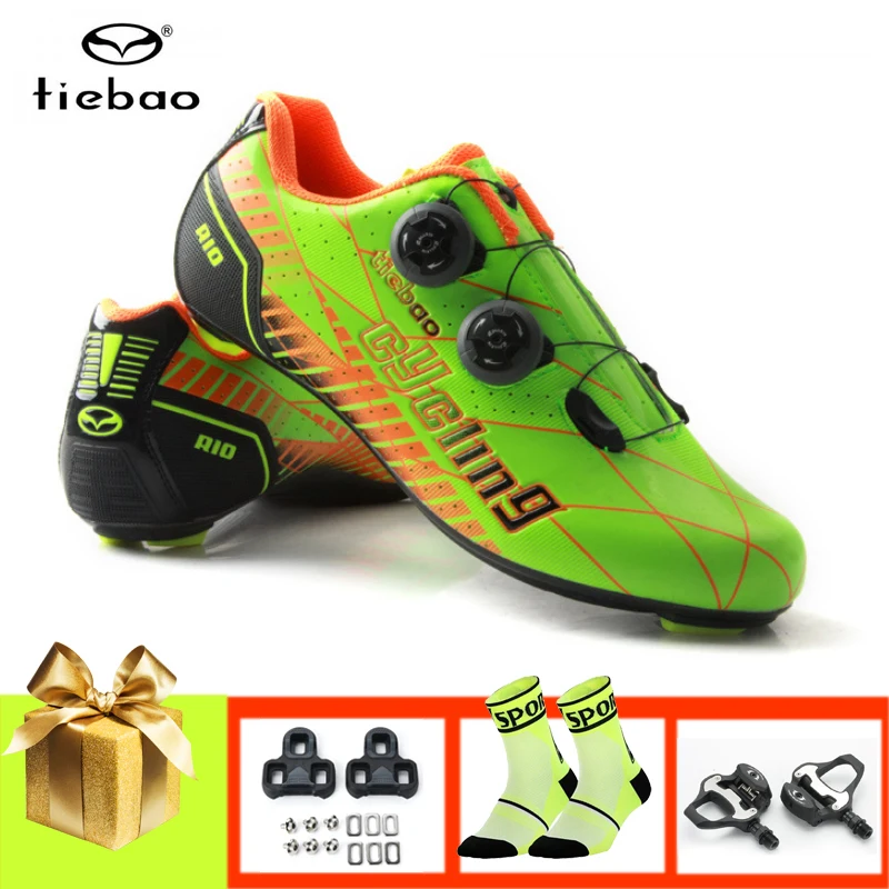 TIEBAO sapatilha ciclismo men road bike shoes carbon fiber cycling sneakers self-locking breathable ultralight Athletic | Спорт и
