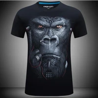 new t shirt 3d printing male and female same animal monkey t shirt short sleeve funny design casual top graphic t shirt